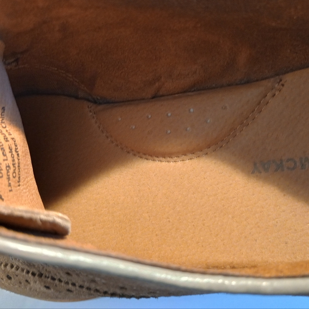 BRAND NEW Blake Mckay Carson Oxfords Men's Size 9.5 M Dark Tan - Picture 12 of 12